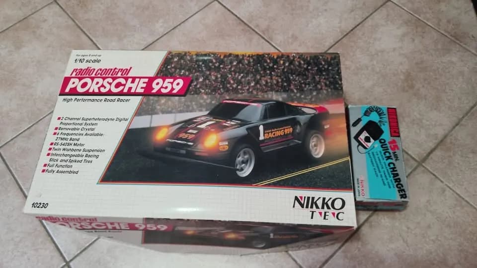 Porsche 959 Nikko 1/10 Vintage RC - Completa con Scatola
